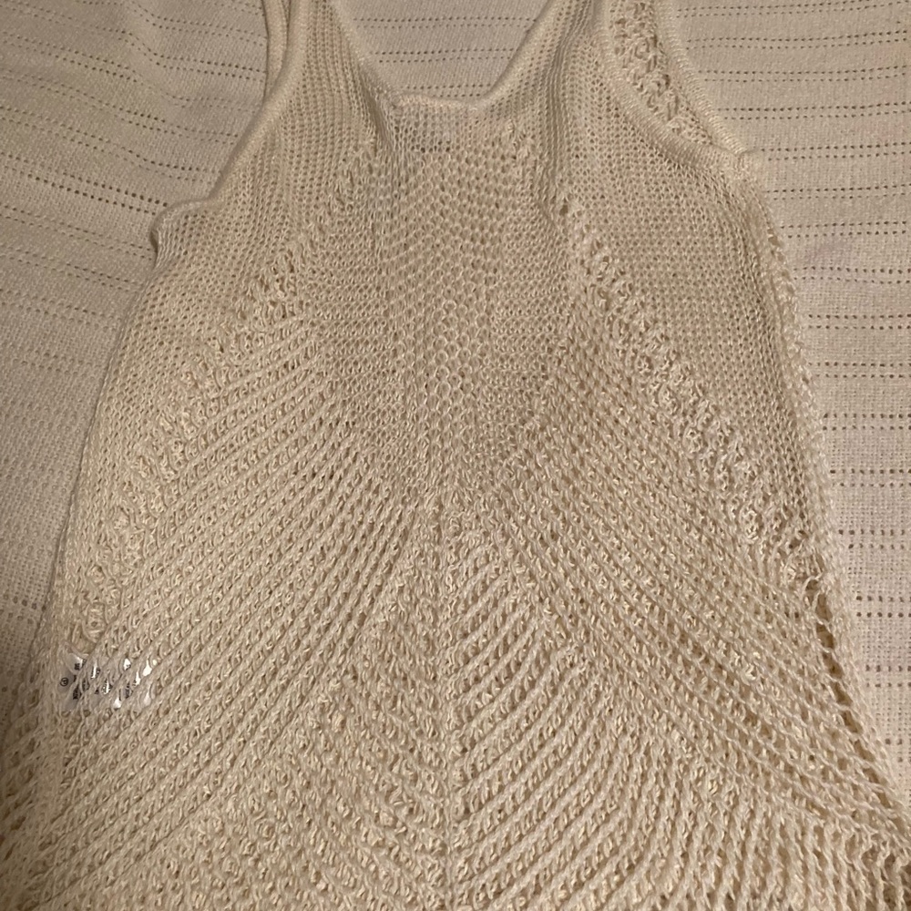 Helmet Lang (NWT)cream colored linen tank top